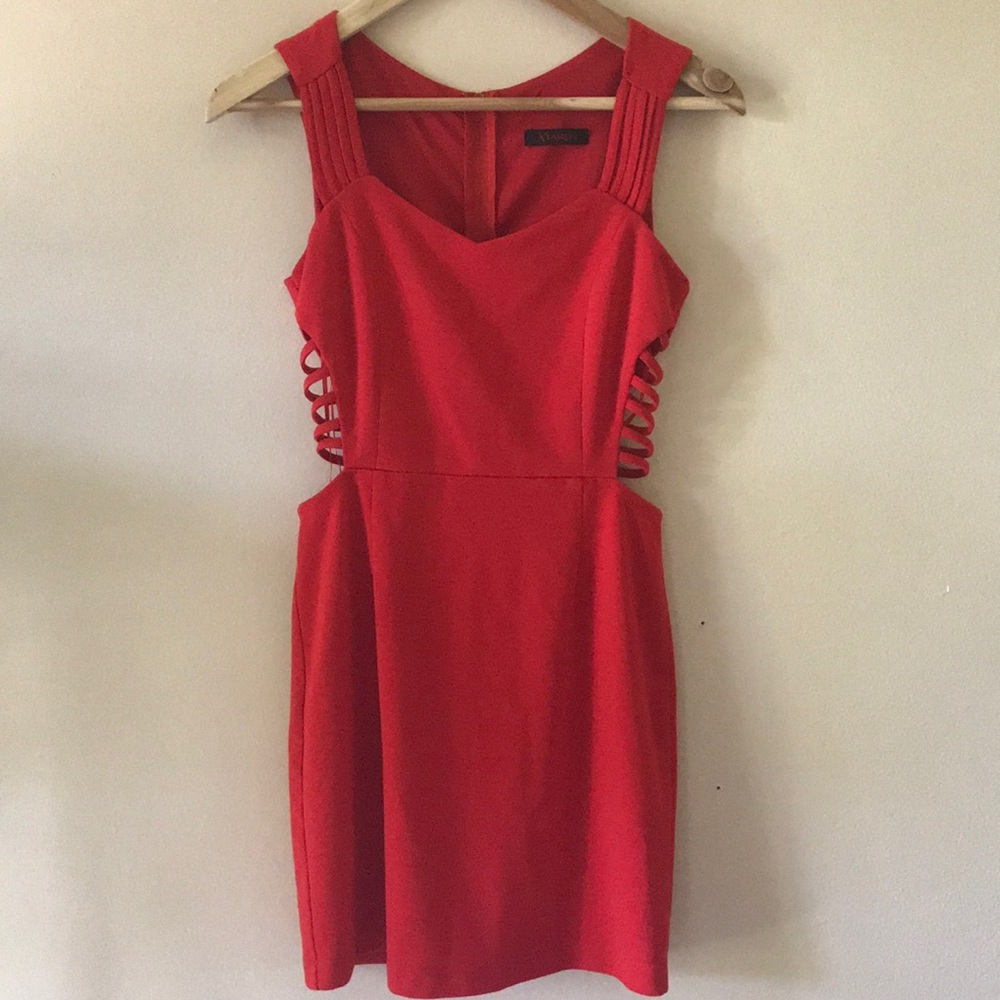 Red cocktail dress